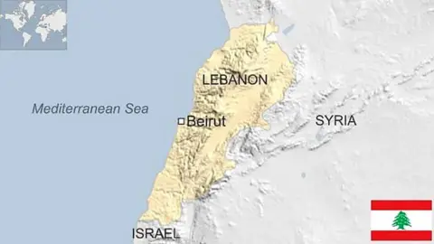 map of Lebanon