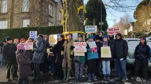 Dave Higgens/PA Protesters in Sheffield