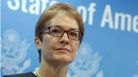 Getty Images Marie Yovanovitch, the U.S. Ambassador to Ukraine during Presidential USA election night in Kiev, Ukraine on 9 November 2016