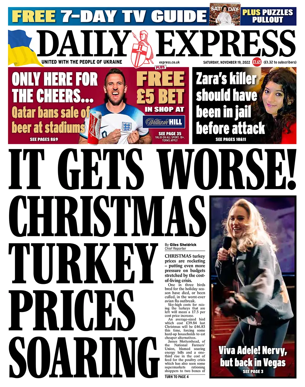 The Express front page