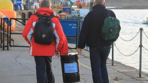 Council of Isles of Scilly Ballot box being transported