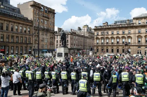 European Press Photo Agency Black Lives Matter Protest in Glasgow's George Square
