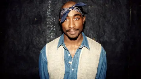 Getty Images Rapper Tupac Shakur pictured in Chicago, Illinois in March 1994