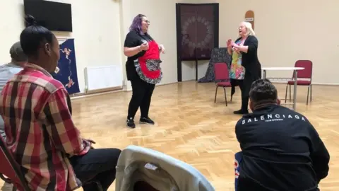 The Morning After Theatre Company in rehearsals