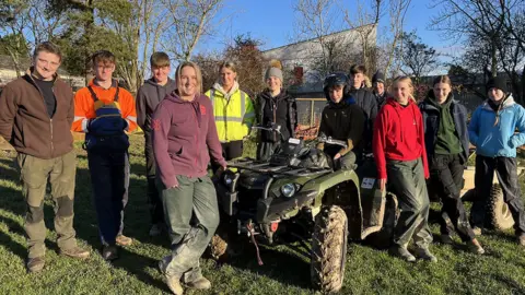 Some of the agriculture students with their lecturers