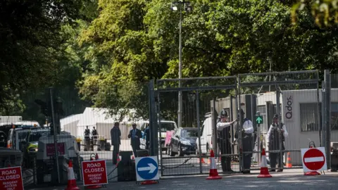 Getty Images Security gates in Regent's Park