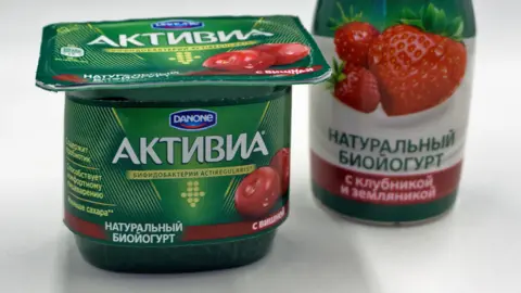 Alamy Danone products from Russia