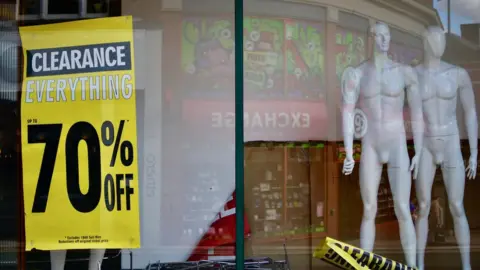 BBC Mannequins in an empty Hanley store