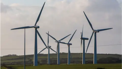 Getty Images Wind turbines