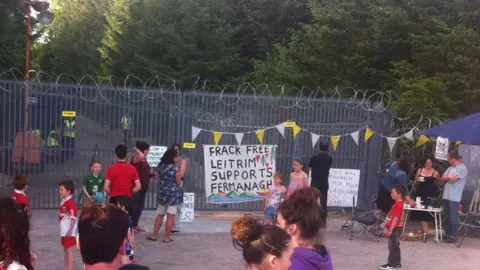 Anti-fracking protesters