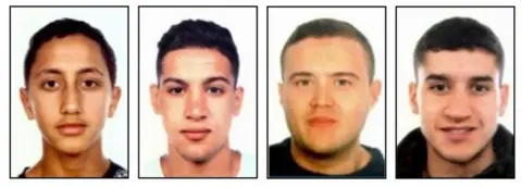 Spanish police Moussa Oukabir, Said Aallaa, Mohamed Hychami, Younes Abouyaaqoub