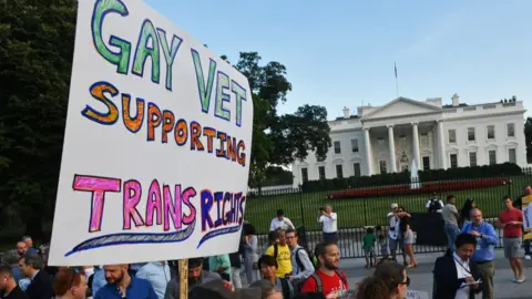 Transgender allies outside the White House