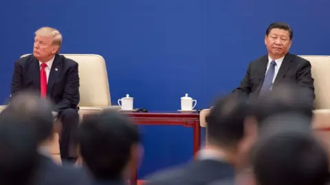 Getty Images President Trump with China's President Xi