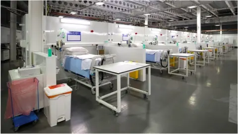 Getty Images Beds in the Nightingale Hospital in Harrogate