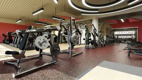 Everyone Active CGI image of improvements at Haslemere Leisure Centre