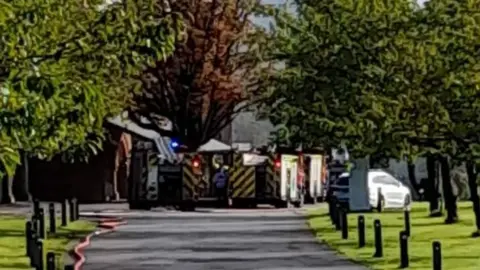 Tandem Funerals/Twitter Fire crews at the scene