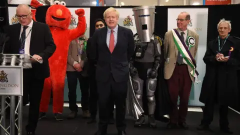 Getty Images Boris Johnson at his election count