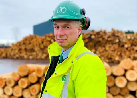 Neil Petrie, senior site manager at James Jones and sons sawmill, Mosstodloch