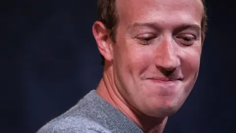 Getty Images Facebook chief executive Mark Zuckerberg speaks about the new Facebook News feature at the Paley Center For Media on 25 October, 2019 in New York City.