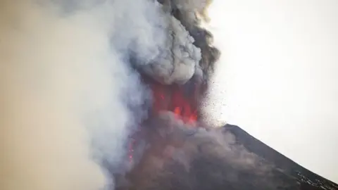 Getty Images Mount Etna erupting