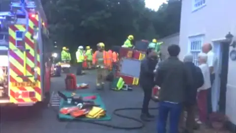 BBC Fire engine overturns