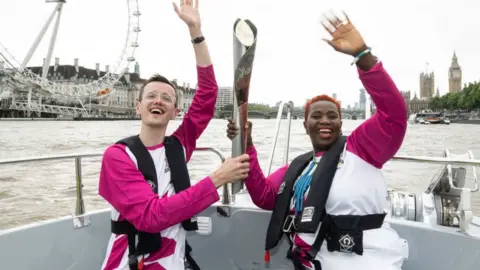 Getty Images Batonbearers Ross McNeil and Sarian Kasim-Kamara