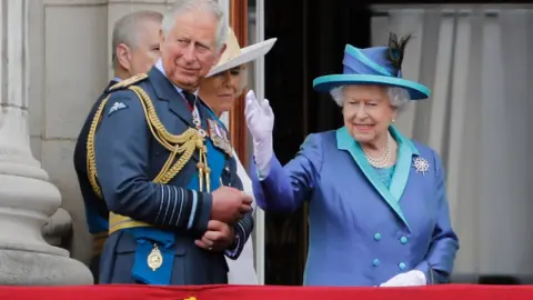 Getty Images The Queen called today "a very special day" and said the RAF's "courage and sacrifice" will never be forgotten