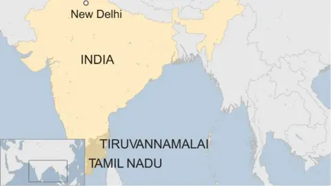 BBC Map of Tamil Nadu state in India
