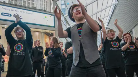 Anne Franks three of the dancers from Project 21