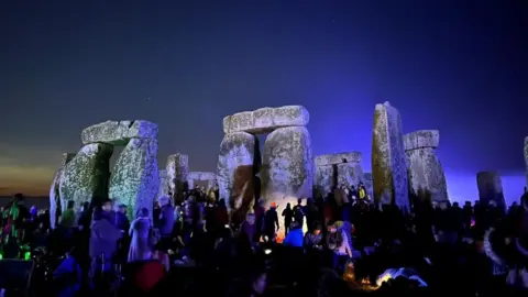 Stonehenge shown before sun has risen