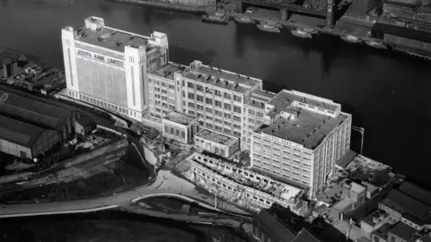 Baltic Centre for Contemporary Art, Gateshead Original flour mill pictured from the air