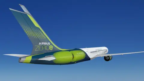 Airbus Airbus ZEROe Turbofan Concept Plane Tank