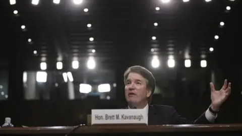 Getty Images Supreme Court nominee Judge Brett Kavanaugh testifies before the Senate Judiciary Committee.