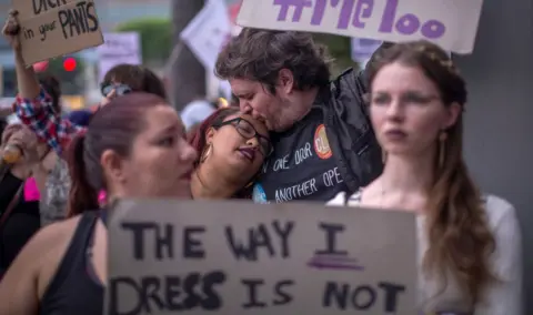 Getty Images protesters in Hollywood