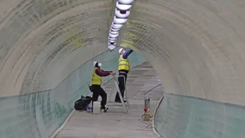 PA Work on Tyne pedestrian tunnel