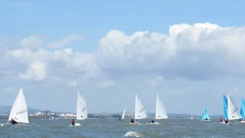 Tracey Dunford Sailing boats on Cardiff Bay