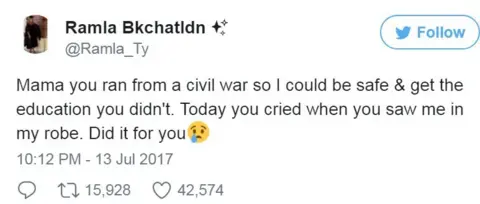 Twitter/Ramla_Ty Screen grab of tweet by @Ramla_Ty