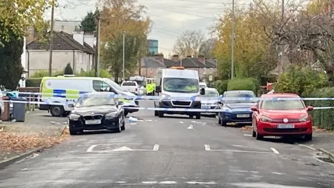 BBC Road taped off by police