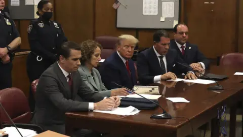 Reuters Donald Trump and his legal team in court