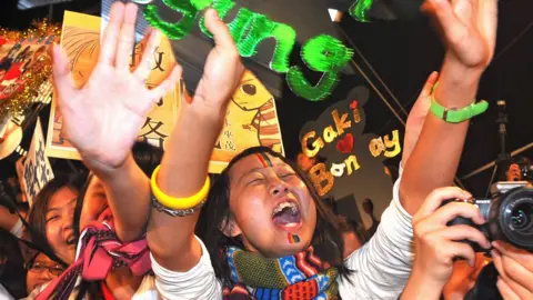 Getty Images Fans gather to catch a glimpse of the stars walking down the red carpet for the Golden Horse Awards