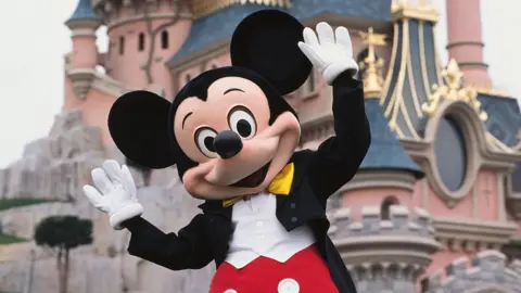 Getty Images Mickey Mouse at Disney Land