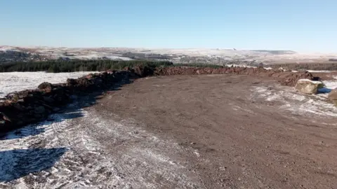 Blaenau Gwent Council Excavated soil creates an extra barrier