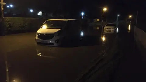 Flooded street in South Cave