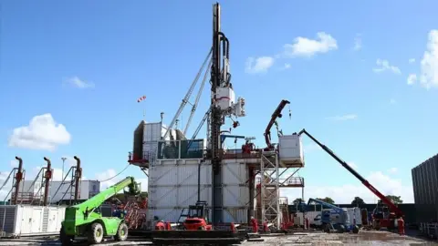 Drilling rig at Preston New Road