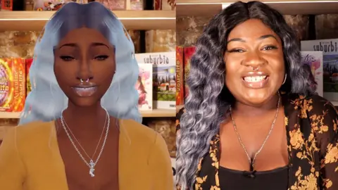 Danielle and her avatar