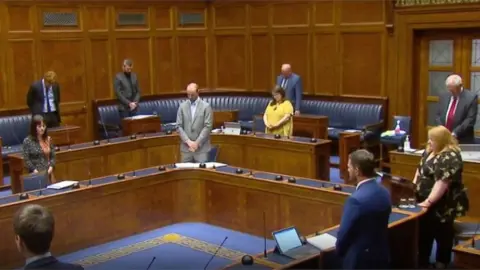 NI ASsembly MLAs observed the silence in the assembly chamber