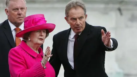 PA Media Baroness Thatcher and Tony Blair