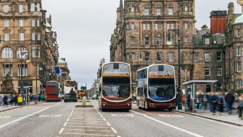 Getty Images Buses in Edinburgh