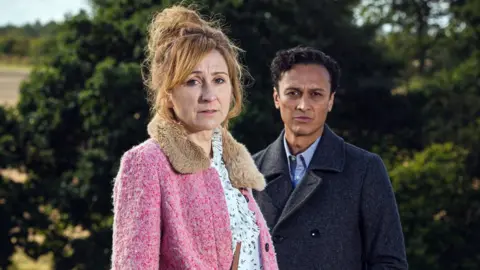 ITV Charlotte Bellamy and Chris Bisson as Laurel and Jai in EastEnders