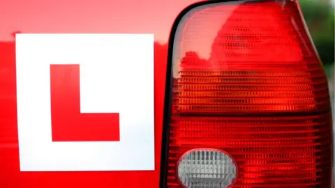 Getty Images Learner plates on a car